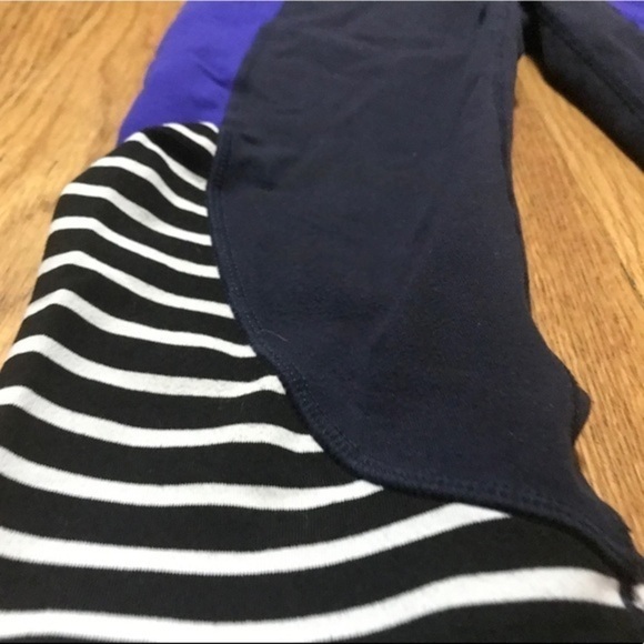 Athleta Blue Stripe High Rise Flow Stripe Chaturanga Capri Crop Leggings - Picture 8 of 11